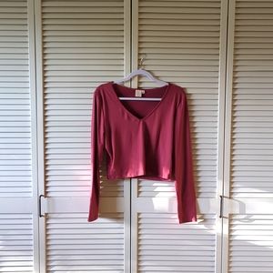 Long sleeve crop top